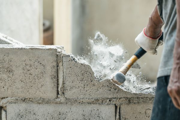 Block Wall Demolition in Lansdale